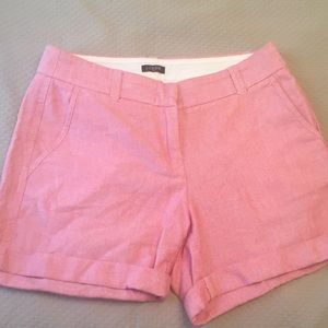 J.Crew pink cuffed shorts-size 0 -100% cotton